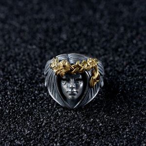2019热卖开口戒指925纯银珠宝男士可调节男士雕像戒指 - Product Image 2