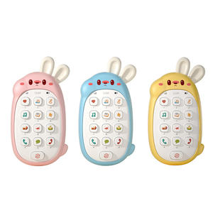 Enfant en bas âge <span class=keywords><strong>Montessori</strong></span> éclairer musique et lumière téléphone portable bébé éducatif <span class=keywords><strong>bilingue</strong></span> téléphone portable enfants dessin animé lapin téléphone portable jouet - Product Image 1