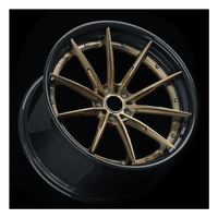 Jante multi-rayons forgée en fibre de carbone intégrale, couleur personnalisée, PCD ET CB, avec boulons, ajustement universel, roue de luxe pour voiture de tourisme, neuve