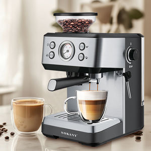 <span class=keywords><strong>Cafetera</strong></span> Espresso Semiautomática <span class=keywords><strong>Profesional</strong></span> Todo <span class=keywords><strong>en</strong></span> Uno de Acero Inoxidable con Molinillo y Espumador de Leche - Product Image 2