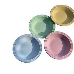 Assiette plate ronde en porcelaine série couleur française <span class=keywords><strong>LE</strong></span>, 15 cm, passe au micro-ondes, motif uni, bol pour chat, bol à fruits, emballage cadeau - Product Image 6