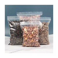 Sachet Doypack PE transparent de haute qualité, refermable à fermeture éclair, recyclable, avec logo personnalisé, pour emballage de sucre