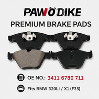 Pastiglie Freno di Qualità Professionale Geomet Coated per BMW 320li e BMW X1 F35 Asse Anteriore, Semi-Metalliche, OE 34116780711