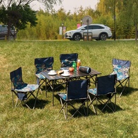 Table pliante portable haut de gamme en acier au carbone pour pique-nique, camping et barbecue, mobilier d'extérieur, vente en gros