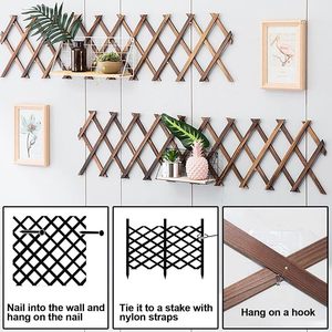Panneaux de clôture en <span class=keywords><strong>treillis</strong></span> en <span class=keywords><strong>bois</strong></span> extensibles de 13.7x59 pouces, cadre en <span class=keywords><strong>treillis</strong></span> décoratif <span class=keywords><strong>pour</strong></span> plantes grimpantes, portes en <span class=keywords><strong>treillis</strong></span> de lierre. - Product Image 3