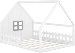 Bambini <span class=keywords><strong>Montessori</strong></span> casa <span class=keywords><strong>letto</strong></span> per bambini mobili camera da <span class=keywords><strong>letto</strong></span> legno moderno semplice struttura del <span class=keywords><strong>letto</strong></span> pavimento per bambini con Guardrail - Product Image 4