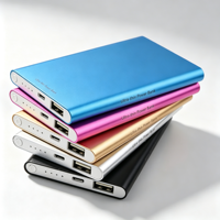 Batterie externe portable promotionnelle 2026 de 5000 mAh/10000 mAh avec logo personnalisé, double port, chargeur universel pour téléphone portable, idéal comme cadeau