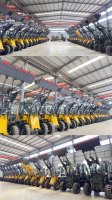 Topone CE/EPA Euro5 Diesel 4WD Mini Loader Pertanian dengan Kabin Kapasitas Bucket 0.65cbm