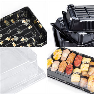 Sunzza-contenedor desechable de plástico antiniebla para <span class=keywords><strong>sushi</strong></span>, contenedor de <span class=keywords><strong>sushi</strong></span> de estilo japonés a la moda, de lujo, muestra gratis - Product Image 4