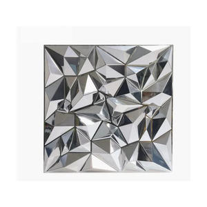 Pannello Murale <span class=keywords><strong>3D</strong></span> in PVC Bianco Moderno Geometrico Alternativa al Marmo 30x30 50x50cm per Soggiorno - Produzione 2026 - Product Image 1