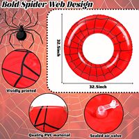 3er-Pack PVC Spinnennetz Aufblasbare Schwimmringe 82,5 cm Pool-Floats für Kinder & Erwachsene Partyzubehör