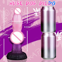 Dildo réaliste en forme de chien, plug anal fantaisie en forme d'alien, en silicone liquide avec ventouse, jouet pour adultes pour femmes