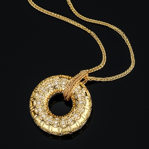 Collar de Alta Calidad con Diseño de Patrón de Alambre Chapado en Oro, Ecológico, de Cobre, con Hebilla de Signo de la Suerte Chino, para Mujer, Regalo - Product Image 3