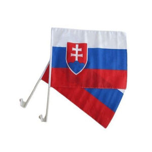 <span class=keywords><strong>Drapeau</strong></span> de voiture <span class=keywords><strong>slovaque</strong></span> direct d'usine personnalisé 12*18 pouces 100% polyester fort résistant à l'usure impression recto verso <span class=keywords><strong>drapeau</strong></span> de voiture <span class=keywords><strong>slovaque</strong></span> - Product Image 1