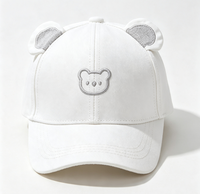 Gorra de Béisbol Deportiva de 6 Paneles con Visera para Bebés, Unisex, de Poliéster/Algodón, con Diseño Adorable para Niños