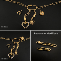 Chaîne d'extension en acier inoxydable EManco, plaquée or 14 carats, avec fermoir mousqueton, pour la fabrication de colliers et bracelets DIY