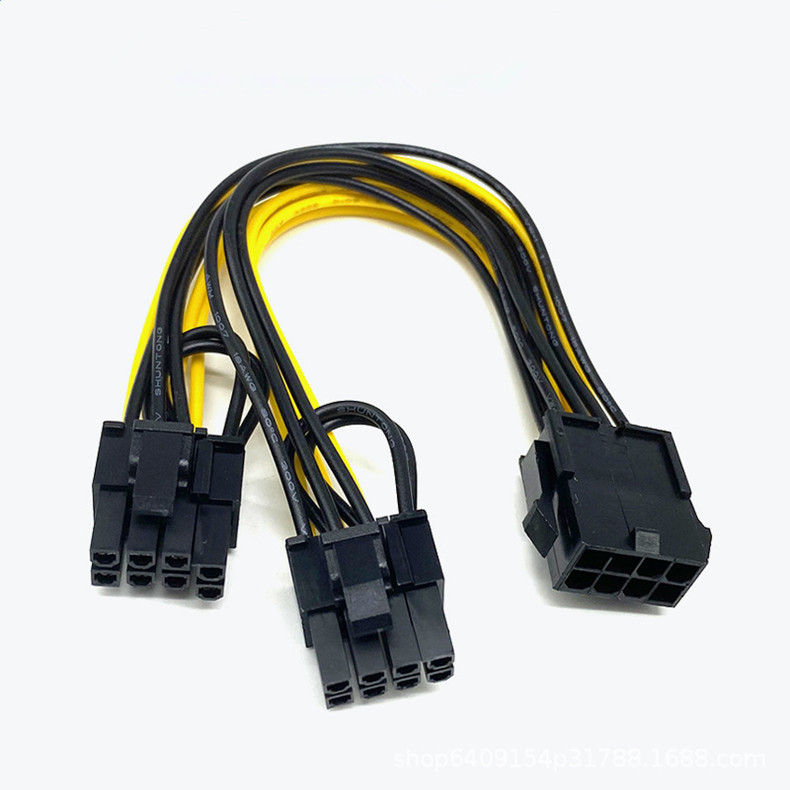 Лучшее качество 0,2 м 6 Pin к Dual 8 (6 + 2) Pin PCIe Express кабель адаптера питания для материнской платы видеокарты