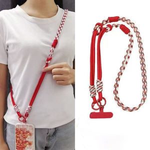 Factory Custom New Korean Version Crossbody Mobile Phone Neck Strap Wrist Strap Polyester <b>Lanyard</b> with Colorful Clip Pad - Product Image 6