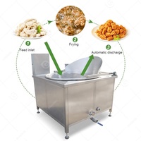 Friteuse à charbon par lots de l'industrie des granulés Freidora Machine à frire les oignons et les bananes entièrement automatique pour les arachides
