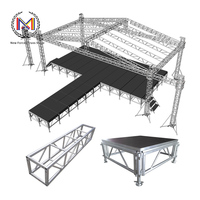 Structure de scène DJ portable en aluminium pour extérieur et intérieur, structure d'éclairage rotative pour concert, triangle et carré, pour utilisation avec support de toit.