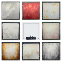 Grande bannière personnalisée en tissu polyester, toile tendue pour scène, type housse de coussin, pour mariage, photomaton, exposition, toile de fond, présentoir