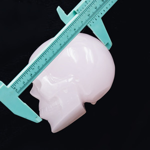 Nuovi Teschi di <span class=keywords><strong>Mangano</strong></span> in Calcite Rosa, Pietra Naturale Lavorata a Mano con Tecnica a Mosaico, Stile Fatato, Cristallo per Guarigione Reiki e Decorazione Casa - Product Image 3