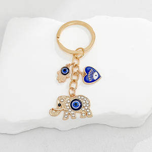 Porte-clés brillant en strass, motif goutte d'eau et œil protecteur, pour clés de voiture, ornement de sac, vente en gros - Product Image 2