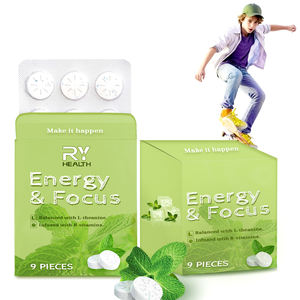 Tae tae etiket nane Tablet vitamini enerji sakız Booster nootropik takviyesi bellek ve kadınlar erkekler için odak sakız - Product Image 1