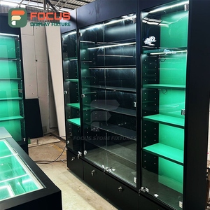 Vitrina de Exhibición para Tienda de Cigarrillos de Lujo, Mostrador de Madera y Vidrio con Iluminación LED, Vitrina para Exhibición de Tabaco - Product Image 6