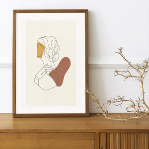 Décoration d'intérieur contemporaine, peinture sur toile originale réaliste écologique, art mural esthétique, affiche, image, <span class=keywords><strong>portrait</strong></span> - Product Image 4