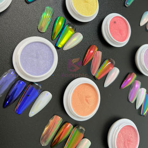 Glace belle <span class=keywords><strong>lavande</strong></span> néon coquille ongles Aurora poudre - Product Image 2