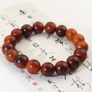 Red Sandalwood <b>Bracelet</b> 12mm 17 Beads Buddhist Prayer Beads Unisex Jewelry Round Ball Shape Collectible Wooden <b>String</b> - Product Image 3