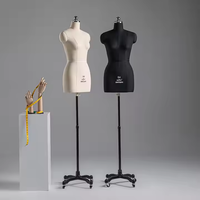 Maniquíes de Medio Cuerpo Ajustables para Vestidos Femeninos, con Espuma de PU, en Pose de Pie, para Uso de Sastre