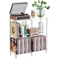 Support de tourne-disque en acrylique transparent, simple et moderne, résistant à l'eau, pour le rangement et la présentation de disques vinyles, table d'appoint