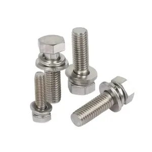 DIN933 DIN931 pure nickel 99.9% nickel 200 nickel 201 alloy hex bolt nut and washer