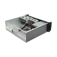 Harga grosir 19 inci 4bay hotswap 3U rak industri Mount pendek kedalaman 390mm Server Case