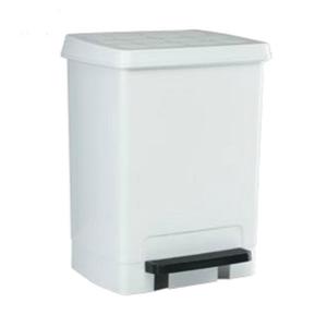 Cestino dei Rifiuti con Pedale 26 L Bianco per Cucina e Bagno - Product Image 1