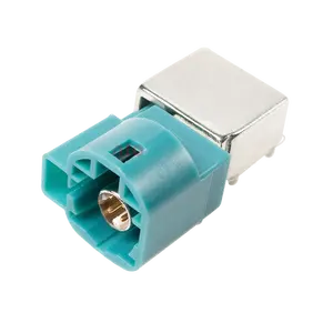 Kabel sinyal Universal konektor Fakra biru air adaptor LVDS H-SD 4Pin untuk kamera mobil mengoptimalkan transmisi Data