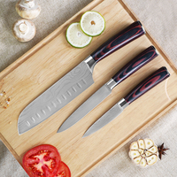 Coffret cadeau personnalisé, ensemble de 4 couteaux de cuisine en acier 5Cr15MoV poli miroir