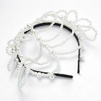 Chaîne de tête de mariée faite à la main avec perles et pompons, coiffe féerique perlée en filet, bijou de cheveux pour femme pour mariage et fête