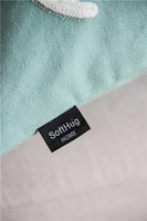 Housse de coussin décorative personnalisée en coton doux avec broderie de mots carrés, pour hôtel et usage domestique