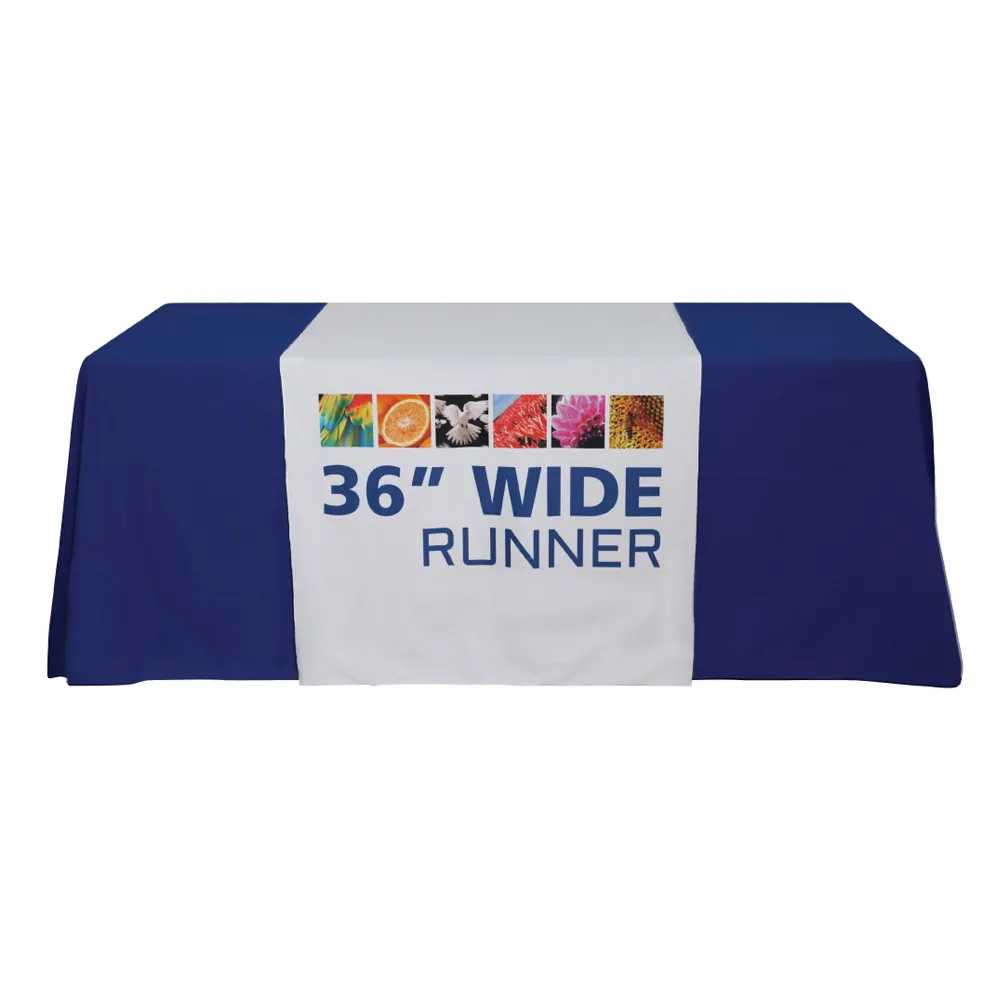 4ft 6ft 8ft Custom Print Trade Show Throw/Fitted/Spandex Tablecloth