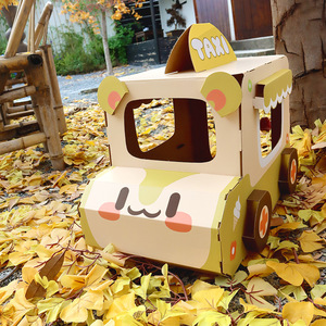 <span class=keywords><strong>Taxi</strong></span> Cab Cat House and Dog Kennel-Cama cerrada para mascotas de Halloween con rascador integrado - Product Image 4