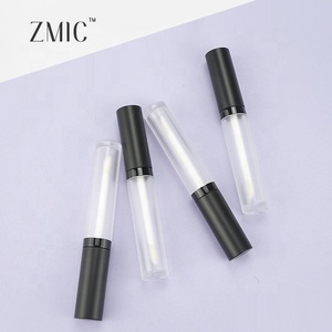 Matte màu đen đơn giản phong cách rỗng Lip Gloss ống nhựa rõ ràng chai Son bóng Ống <span class=keywords><strong>container</strong></span> tùy chỉnh bao bì - Product Image 1