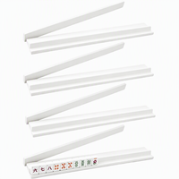 Supports de Mahjong en Bois Vert Citron de Luxe avec Poussoirs et Pieds en Bois Massif pour 4 Joueurs – Durables, Portables, Emballage de Divertissement