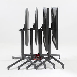 Meubles <span class=keywords><strong>de</strong></span> patio <span class=keywords><strong>Table</strong></span> <span class=keywords><strong>de</strong></span> <span class=keywords><strong>terrasse</strong></span> pliable Bistro Restaurant <span class=keywords><strong>Table</strong></span> basse d'extérieur ronde <span class=keywords><strong>pliante</strong></span> en métal réglable - Product Image 1