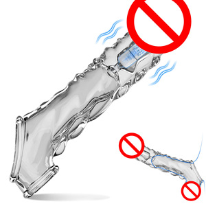 Juguete Vibrador Transparente de Cristal con Forma de Diente de Lobo para Hombre, Funda de Silicona Plástica, Juguetes Sexuales para Adultos, Copa de Succión de Simulación - Product Image 6