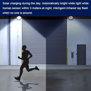 Puissantes Lampes <span class=keywords><strong>de</strong></span> Sécurité Solaires LED Extérieures <span class=keywords><strong>avec</strong></span> Détecteur <span class=keywords><strong>de</strong></span> <span class=keywords><strong>Mouvement</strong></span>, Éclairage Mural Étanchéité <span class=keywords><strong>de</strong></span> Rue et Fausse Caméra pour Jardin - Product Image 6