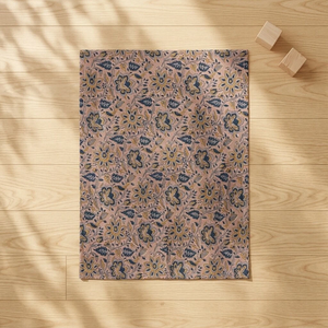 Tissu artisanal Sanskriti Lilac en pur coton de 1 mètre – Textile indien floral imprimé à la main Sanganeri pour la couture et le bricolage - Product Image 4