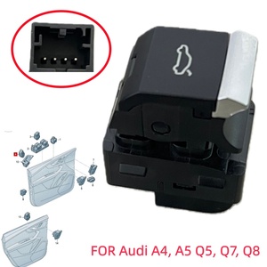 Nouveau JIANGRUIYA Interrupteur de verrouillage électrique du coffre chromé pour Audi A4 A5 Q5 Q7 Q8 OE 4M0959831 - Product Image 1